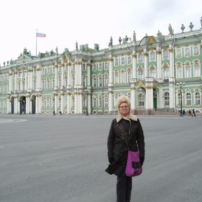 in front of hermitage